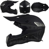 Motocross Helmet - Matte Black Stars & Stripes