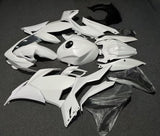 Matte White Race Fairings for Kawasaki Ninja 400 (2018-2023) at KingsMotorcycleFairings.com
