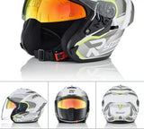 Matte White, Gray & Yellow RO5 Motorcycle Helmet at KingsMotorcycleFairings.com