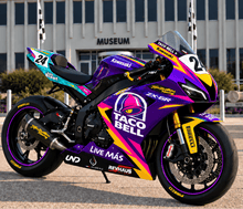 Purple Taco Bell Fairings for Kawasaki ZX6R 636 (2024-2025) from KingsMotorcycleFairings.com