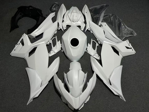 Race Fairings for Kawasaki Ninja 400 (2018-2023) Matte White from KingsMotorcycleFairings.com