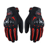 Red, Black RT Motorcycle Gloves