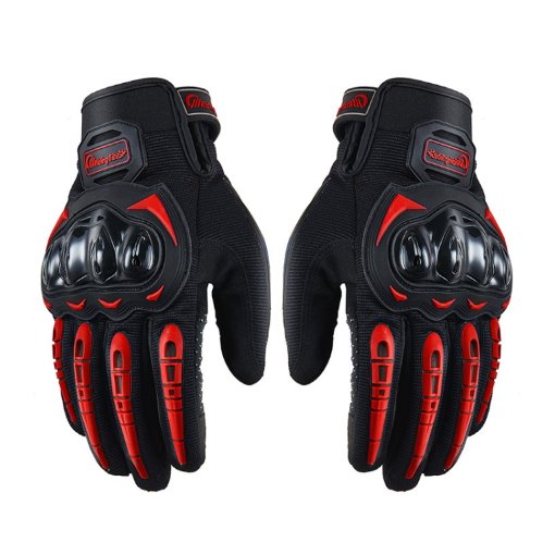 Red, Black RT Motorcycle Gloves