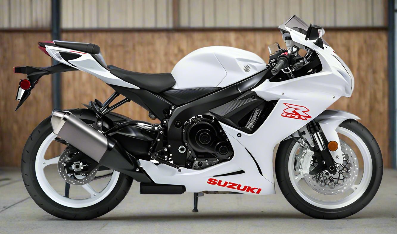SUZUKI GSX-R600 Fairings (2011-2024) White, Red at KingsMotorcycleFairings.com