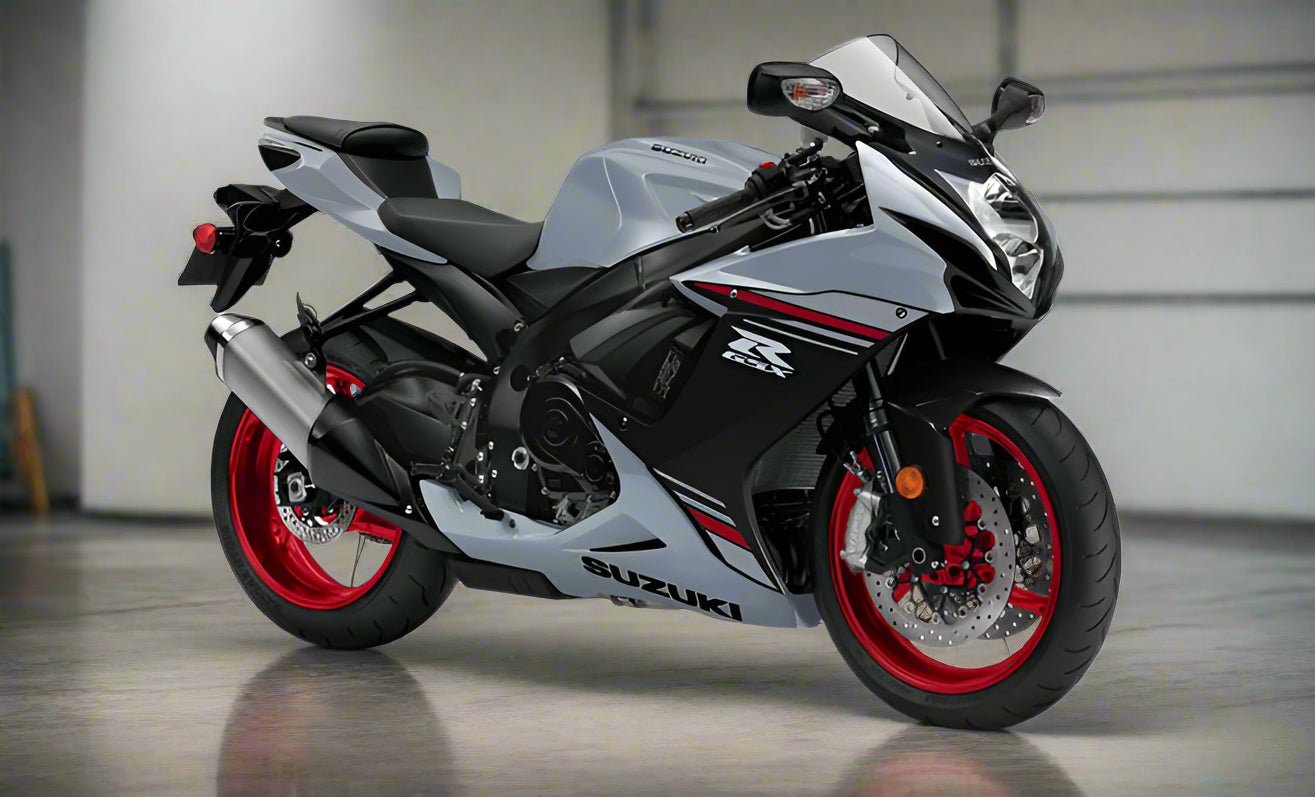 SUZUKI GSX-R750 Fairings (2025-2026) Matte Gray, Black, Red from KingsMotorcycleFairings.com