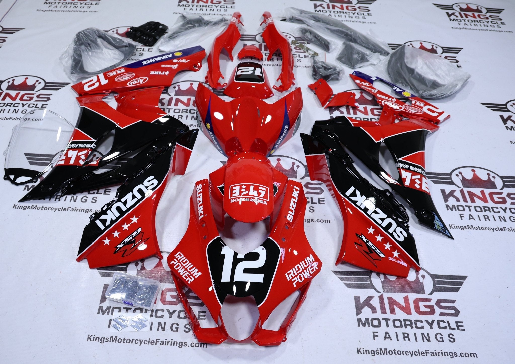 Suzuki GSXR1000 Fairings (2017-2025) Red, Black, Yoshimura
