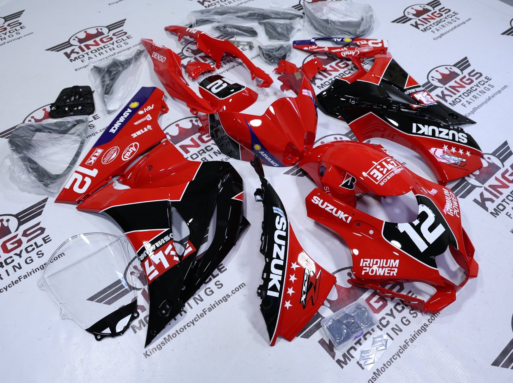 Suzuki GSXR1000 Fairings (2017-2025) Red, Black, Yoshimura