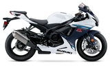 SUZUKI GSXR600 Fairings (2011-2024) White Gloss, Matte Dark Blue at KingsMotorcycleFairings.com