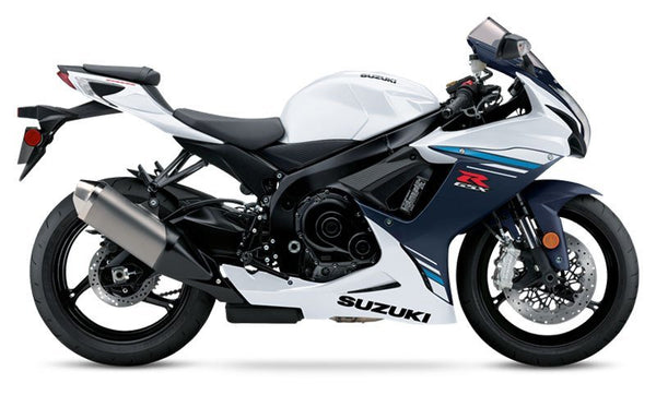 SUZUKI GSXR600 Fairings (2011-2024) White Gloss, Matte Dark Blue at KingsMotorcycleFairings.com