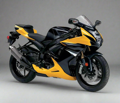 SUZUKI GSXR600 Fairings (2025-2026) Black, Yellow, Gray Stripes from KingsMotorcycleFairings.com