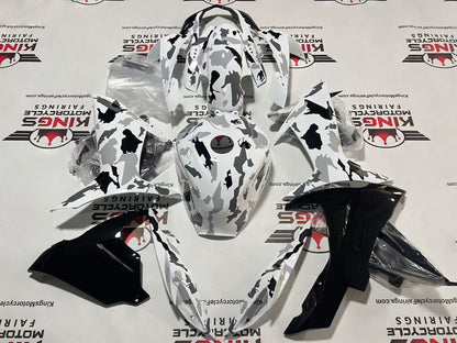SUZUKI GSXR600 Fairings (2025-2026) Camouflage White, Black, Gray from KingsMotorcycleFairings.com