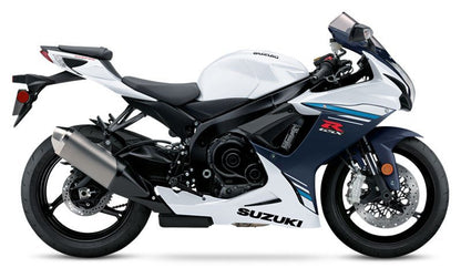 SUZUKI GSXR600 Fairings (2025-2026) White Gloss, Matte Dark Blue at KingsMotorcycleFairings.com