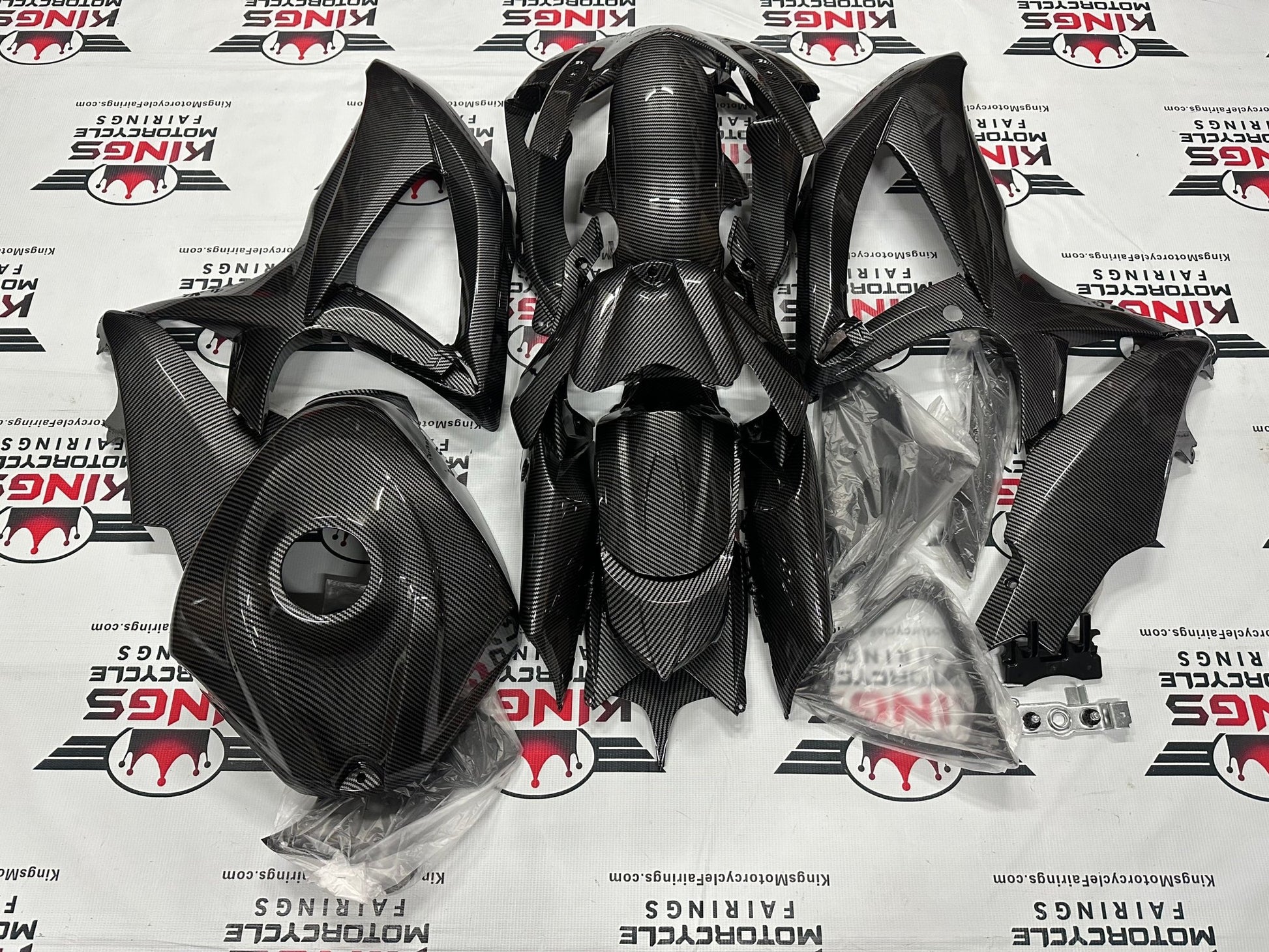 SUZUKI GSXR 750 Fairings (2008-2010) Faux Carbon Fiber at KingsMotorcycleFairings.com