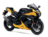 SUZUKI GSXR750 Fairings (2025-2026) Black, Yellow, Gray Stripes at KingsMotorcycleFairings.com