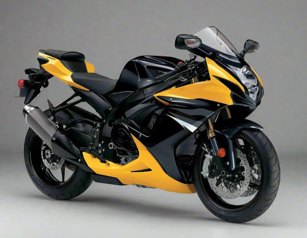 SUZUKI GSXR750 Fairings (2025-2026) Black, Yellow, Gray Stripes from KingsMotorcycleFairings.com
