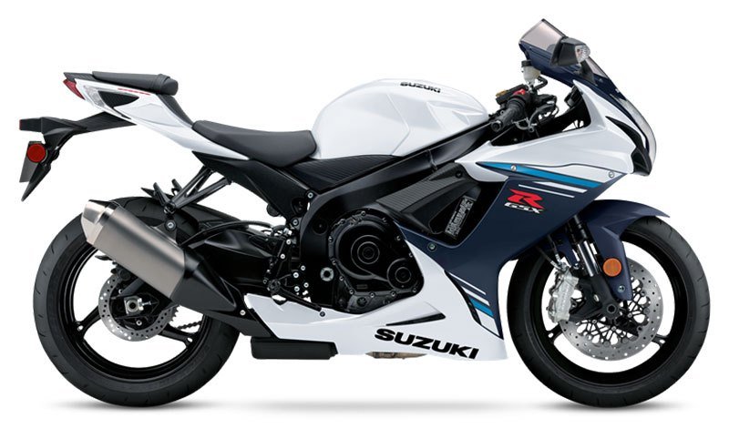 SUZUKI GSXR750 Fairings (2025-2026) White Gloss, Matte Dark Blue at KingsMotorcycleFairings.com