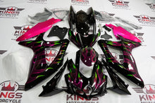 SUZUKI GSXR750 (2008-2010) BLACK, PINK & GREEN FLAME FAIRINGS at KingsMotorcycleFairings.com