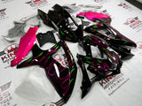 SUZUKI GSXR750 (2008-2010) BLACK, PINK & GREEN FLAME FAIRINGS at KingsMotorcycleFairings.com