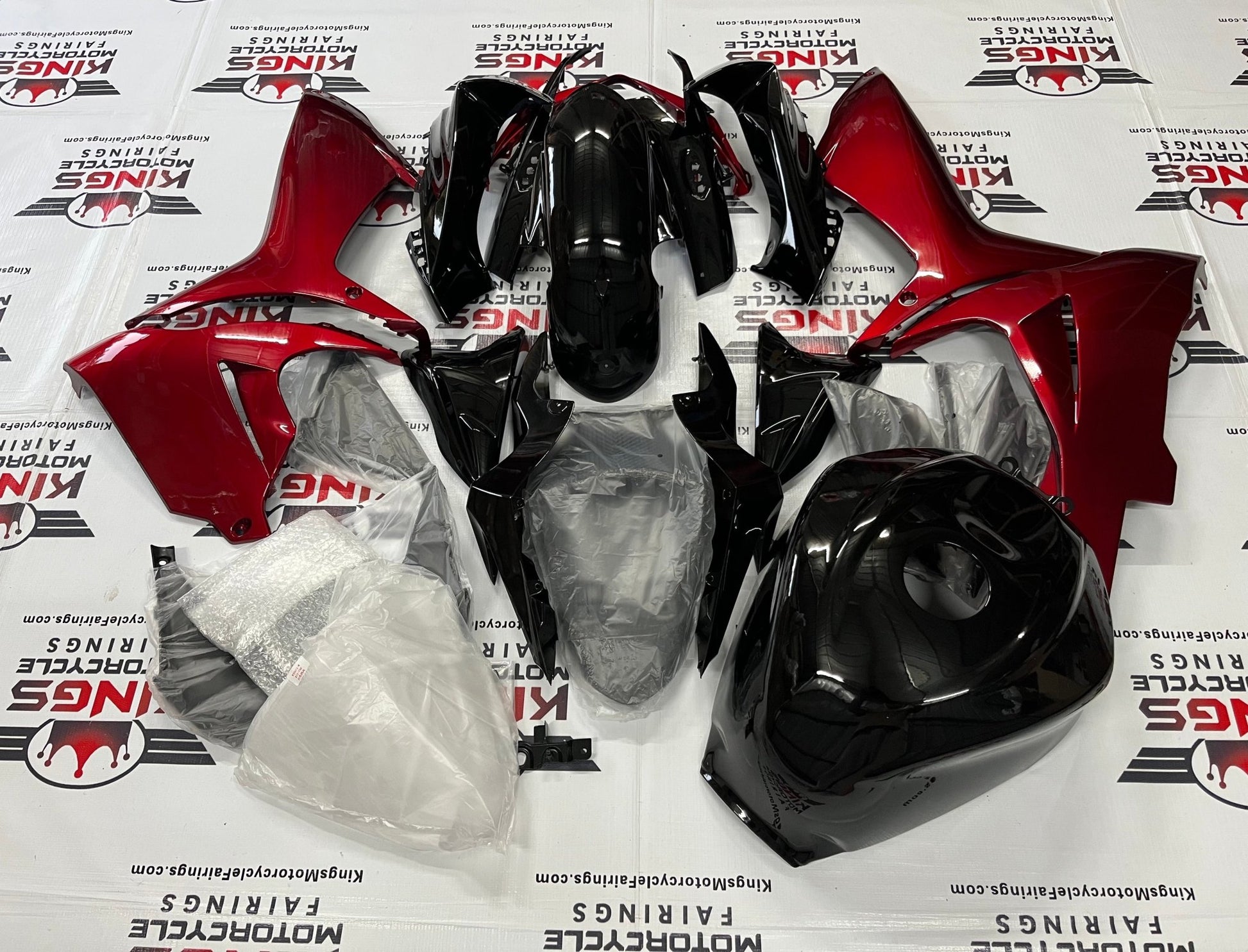 SUZUKI GSXR750 (2011-2021) BLACK & CANDY RED FAIRINGS at KingsMotorcycleFairings.com