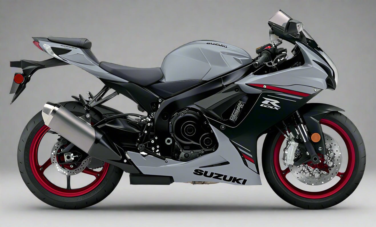 SUZUKI GSX-R600 Fairings (2011-2024) Matte Gray, Black, Red at KingsMotorcycleFairings.com