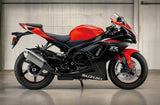 SUZUKI GSX-R600 Fairings (2025-2026) Matte Black, Gloss Red from KingsMotorcycleFairings.com