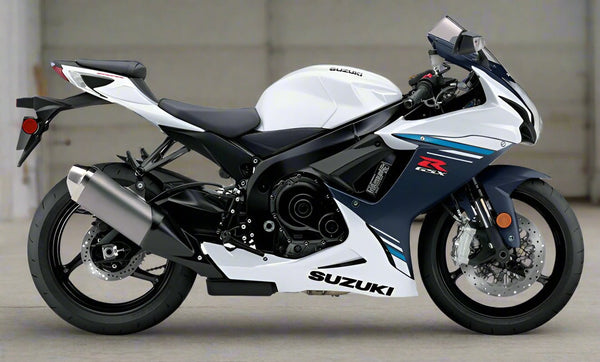 SUZUKI GSX-R750 Fairings (2025-2026) White Gloss, Matte Dark Blue at KingsMotorcycleFairings.com