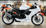 SUZUKI GSXR600 Fairings (2011-2024) White on White from KingsMotorcycleFairings.com