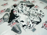 SUZUKI GSXR 750 Fairings (2011-2013)| White, Black, Gray Camouflage at KingsMotorcycleFairings.com