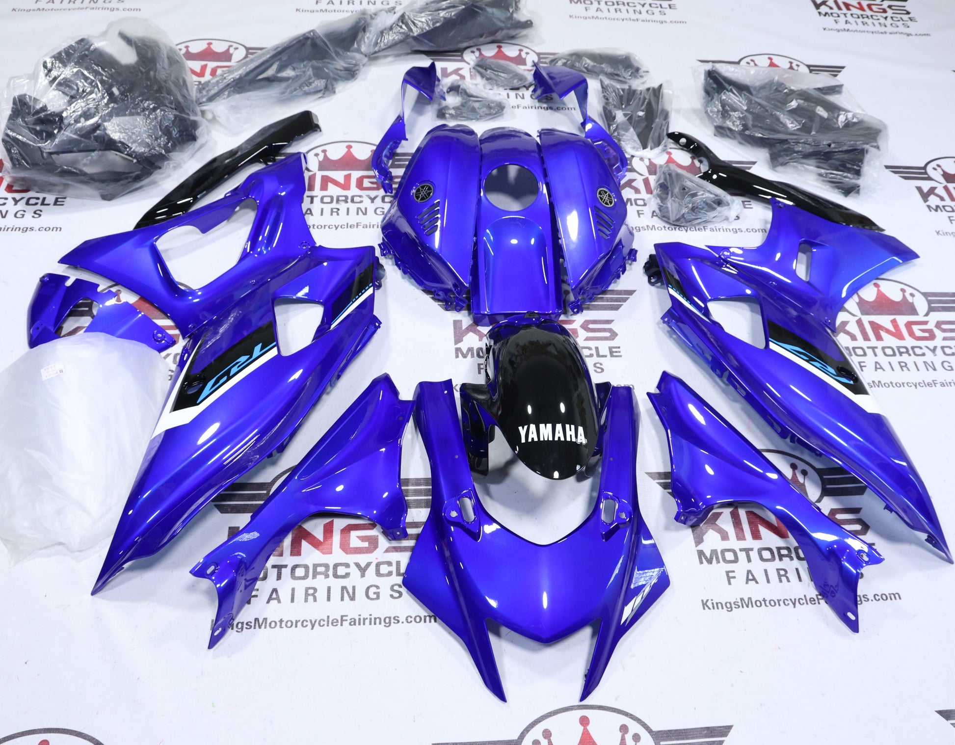 Shop Fairings for Yamaha R7 (2021-2025) Blue, Black, White at KingsMotorcycleFairings.com