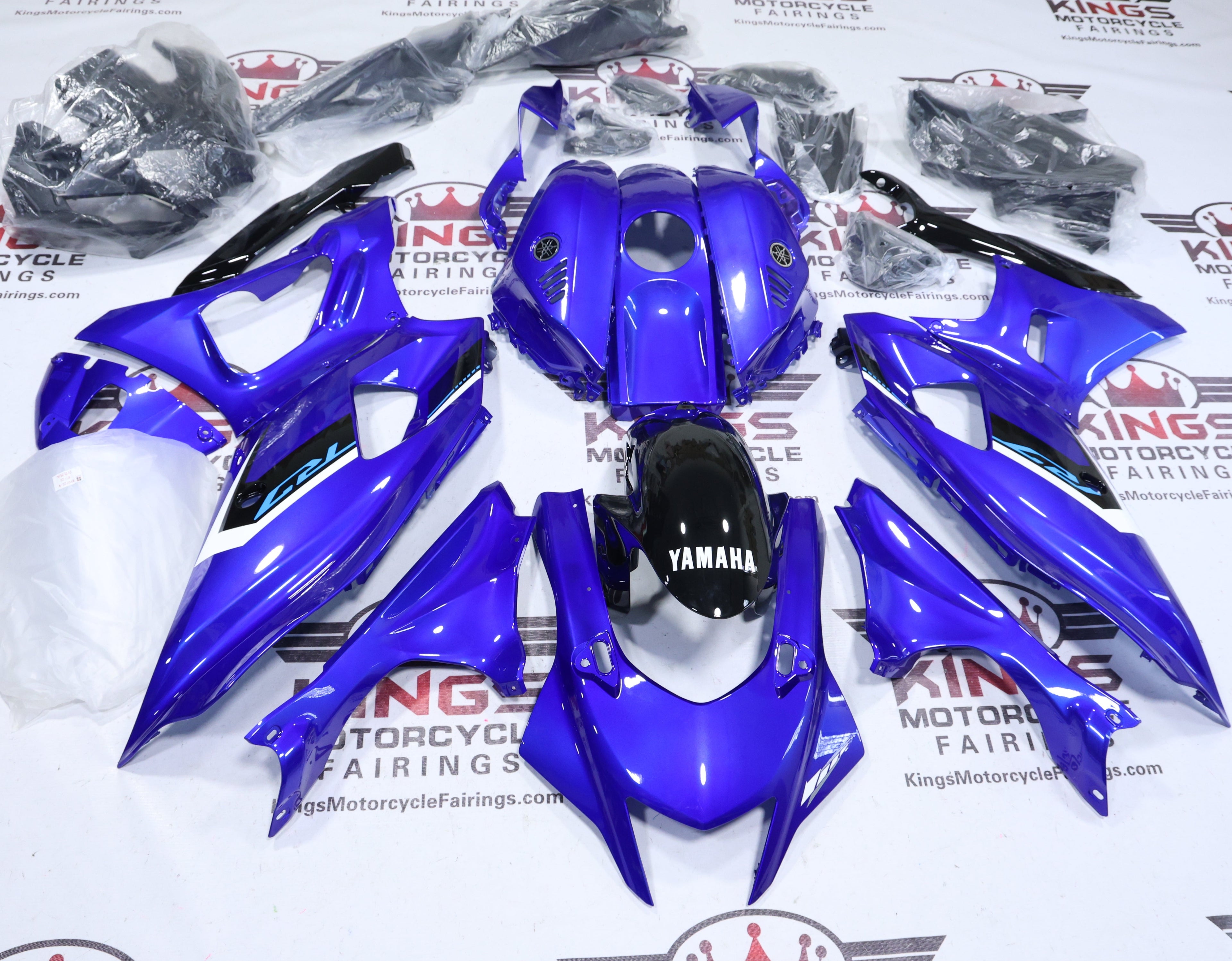Shop Fairings for Yamaha R7 (2021-2025) Blue, Black, White at KingsMotorcycleFairings.com