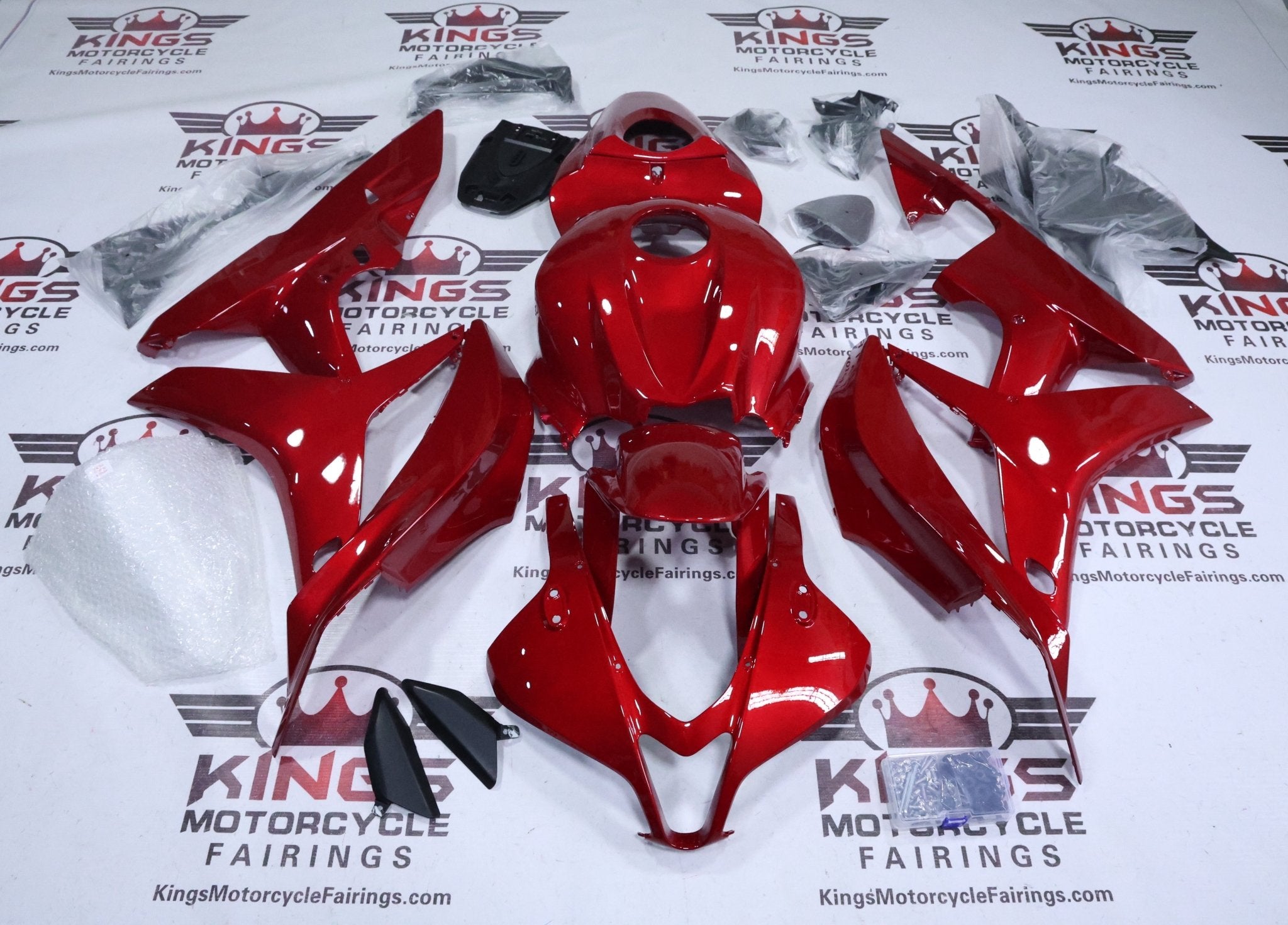 Shop Honda CBR600RR Fairings (2007-2008) Candy Red at KingsMotorcycleFairings.com