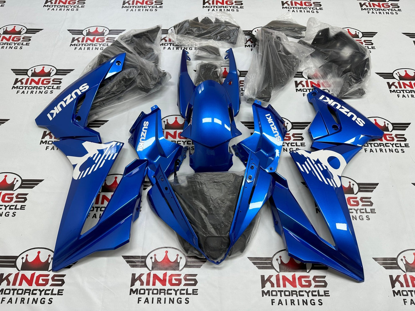 Suzuki GSX-8R Fairing Kit (2024-2025) Blue, White at KingsMotorcycleFairings.com