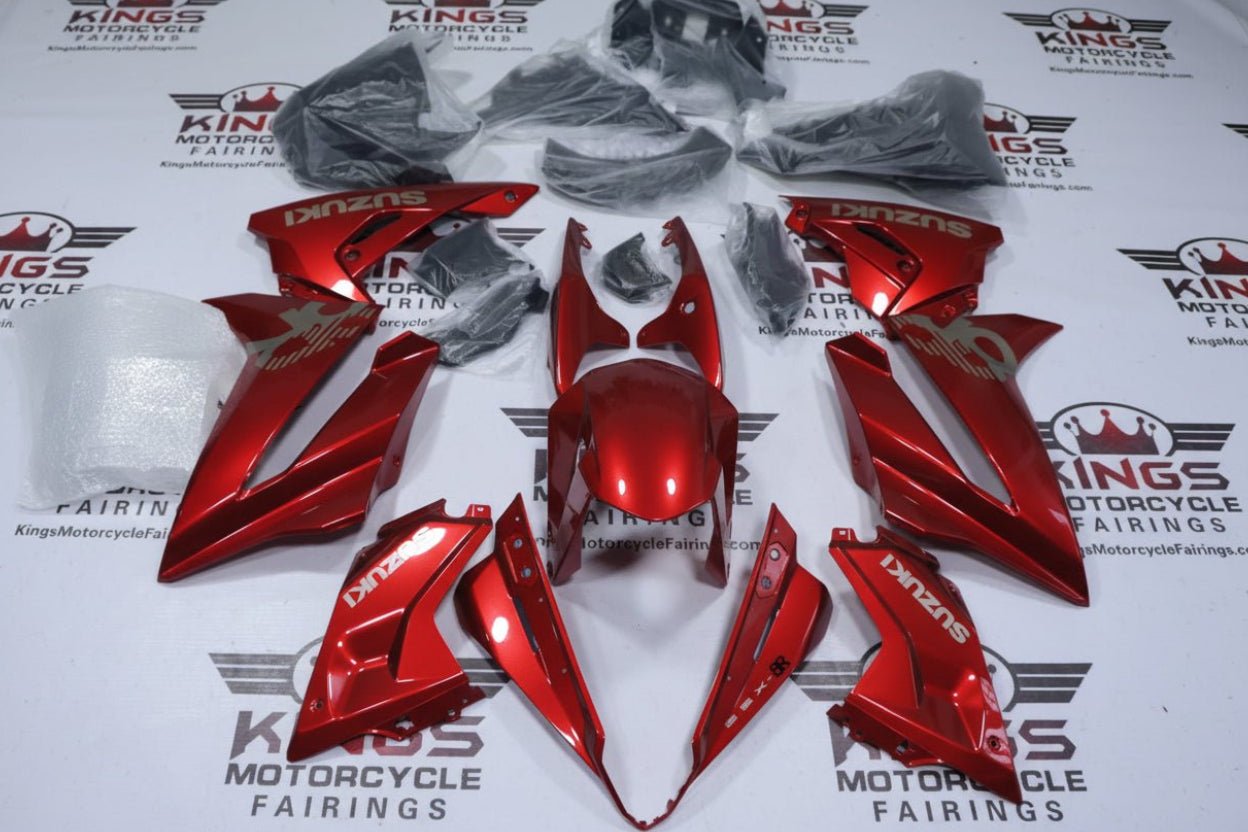 Suzuki GSX-8R Fairing Kit (2024-2025) Candy Red, Gray at KingsMotorcycleFairings.com
