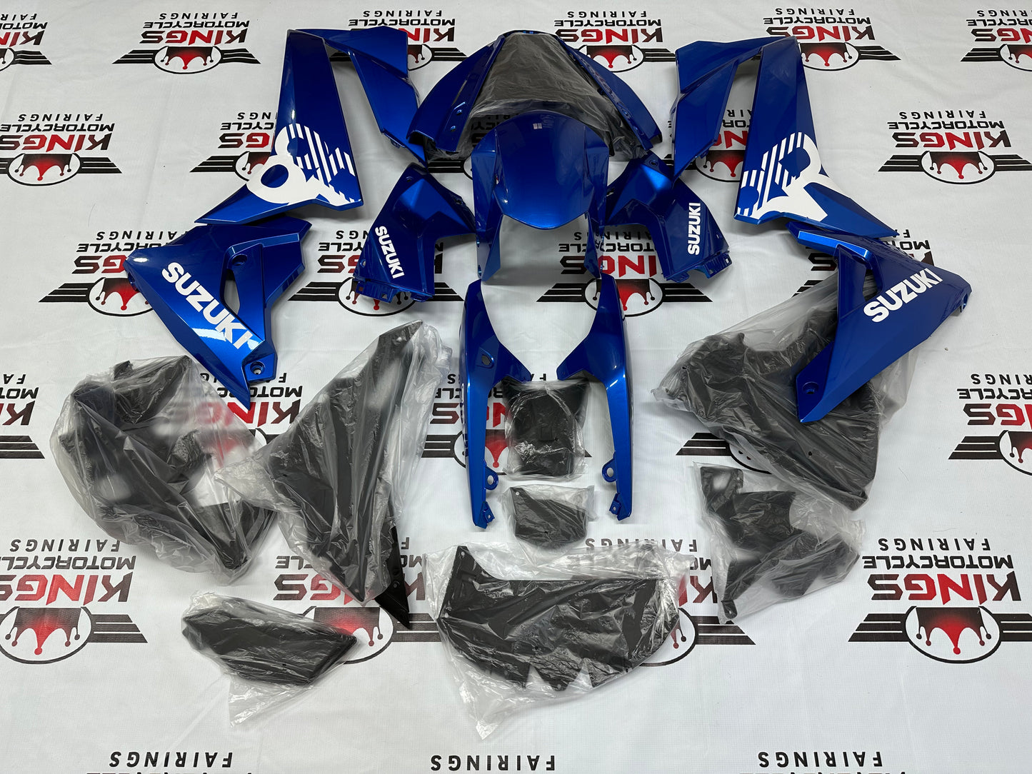 Suzuki GSX-8R Fairing Kit (2024-2025) Metallic Blue, White from KingsMotorcycleFairings.com