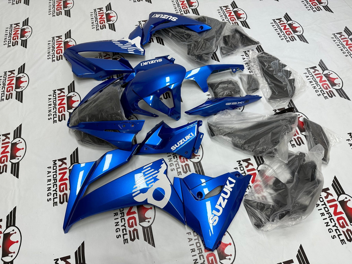 Suzuki GSX-8R Fairing Set (2024-2025) Blue, White from KingsMotorcycleFairings.com