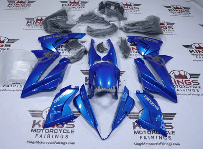 Suzuki GSX-8R Fairings (2024-2025) Blue, Silver at KingsMotorcycleFairings.com