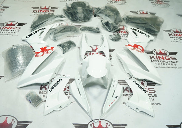 Suzuki GSX-8R Fairings (2024-2025) Gloss White, Black, Red at KingsMotorcycleFairings.com