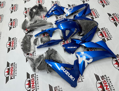 Suzuki GSX-8R Fairings (2024-2025) Metallic Blue, White at KingsMotorcycleFairings.com