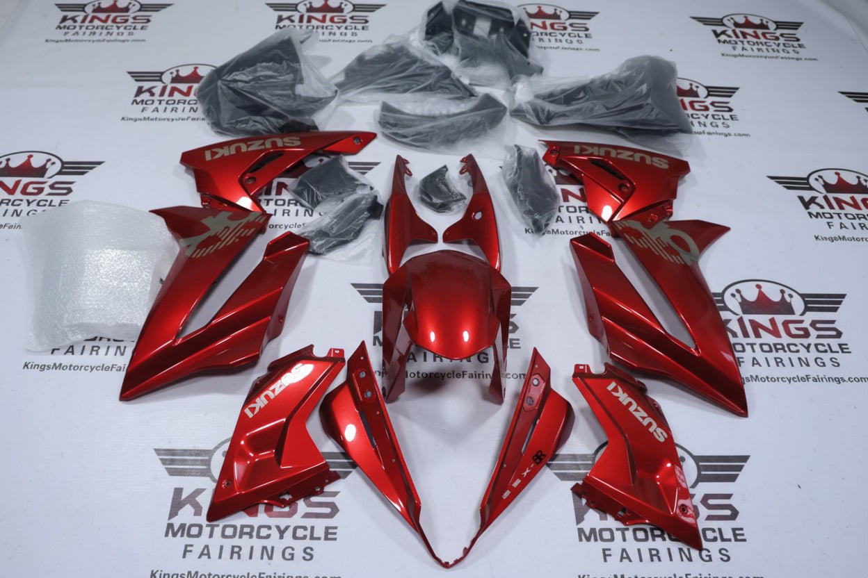 Suzuki GSX-8R Fairings (2024-2025) Red, Silver at KingsMotorcycleFairings.com