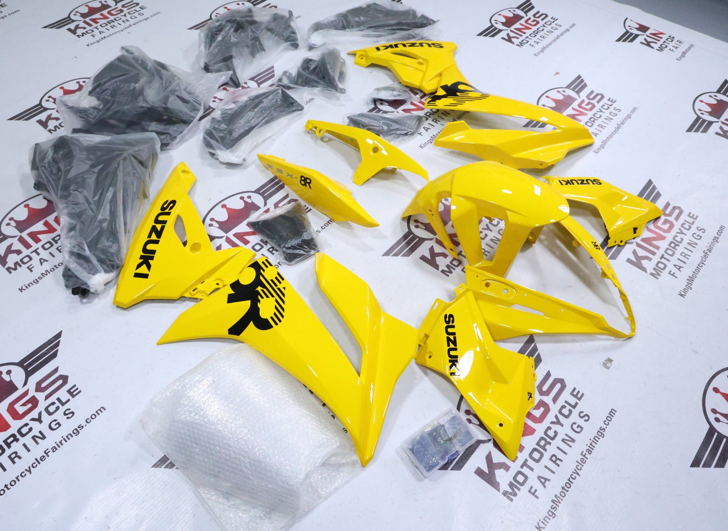 Suzuki GSX-8R Fairings (2024-2025) Yellow, Black from KingsMotorcycleFairings.com