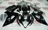 Suzuki GSX-R1000 Fairing Set (2005-2006) Black Gloss, Chrome at KingsMotorcycleFairings.com