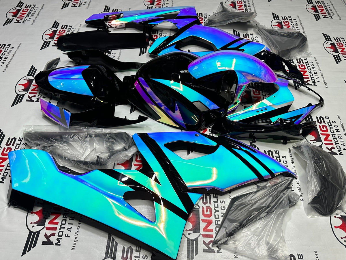 Suzuki GSX-R1000 Fairings (2005-2006) Chameleon Chrome, Blue, Pink at KingsMotorcycleFairings.com
