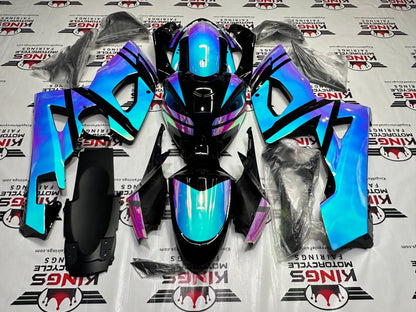Suzuki GSX-R1000 Fairings (2005-2006) Chameleon Chrome, Blue, Pink from KingsMotorcycleFairings.com