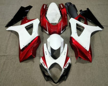 Suzuki GSX-R1000 Fairings (2007-2008) White, Black, Dark Red at KingsMotorcycleFairings.com