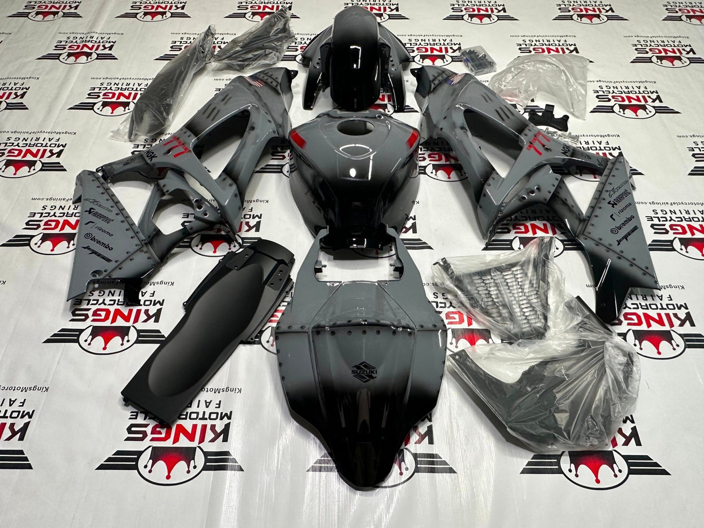 Suzuki GSX-R1000 Fairings (2007) Nardo Gray, Black, Red at KingsMotorcycleFairings.com