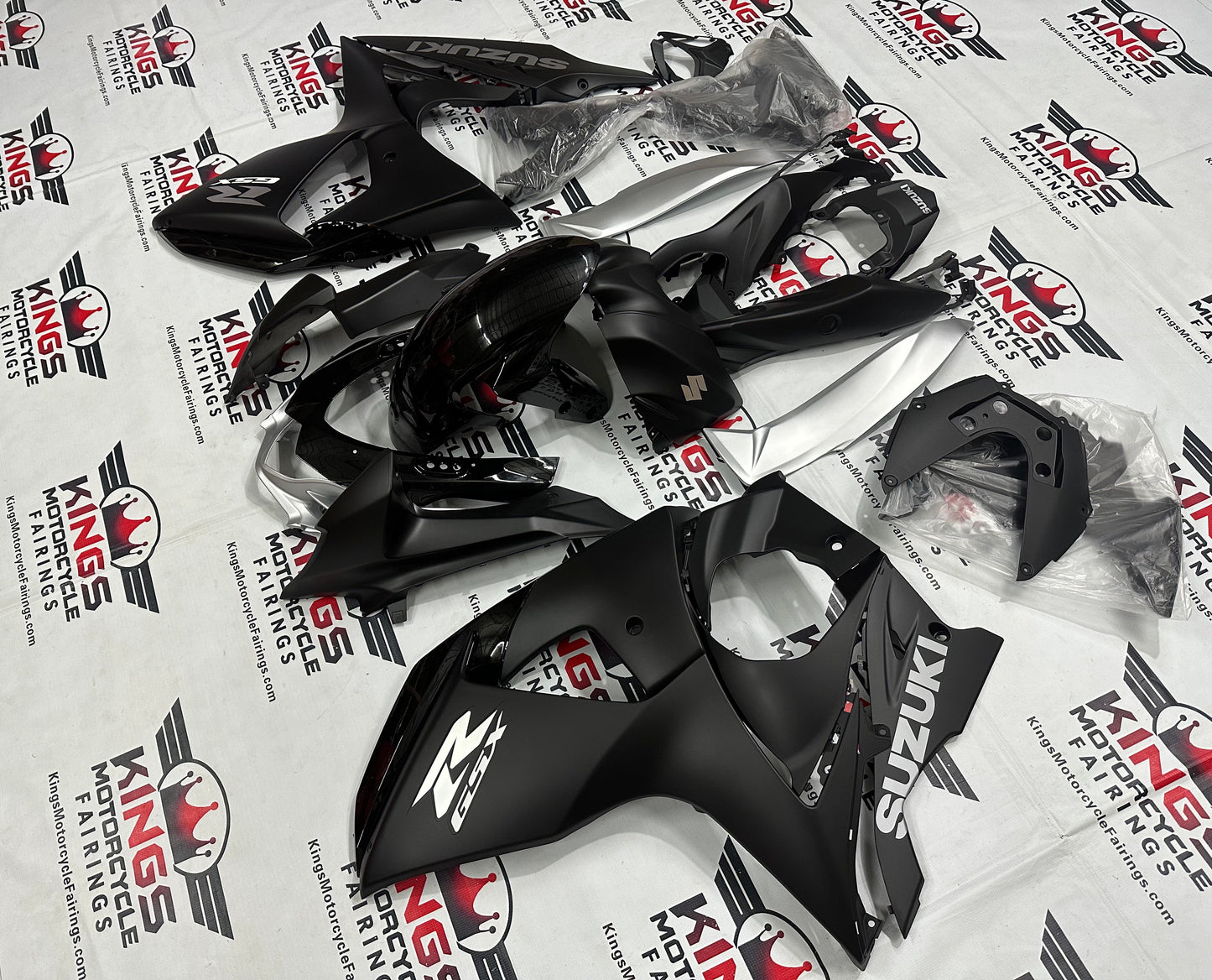 Suzuki GSX-R1000 Fairings (2009-2016) Black Gloss, Matte Black, Matte Silver at KingsMotorcycleFairings.com