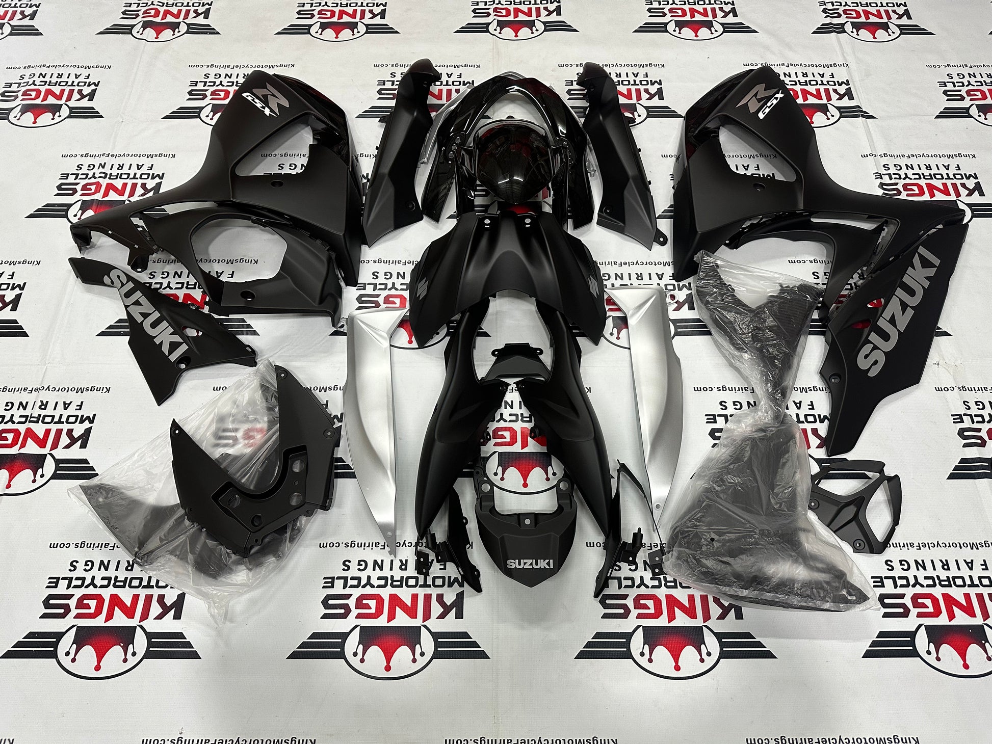 Suzuki GSX-R1000 Fairings (2009-2016) Black Gloss, Matte Black, Matte Silver from KingsMotorcycleFairings.com