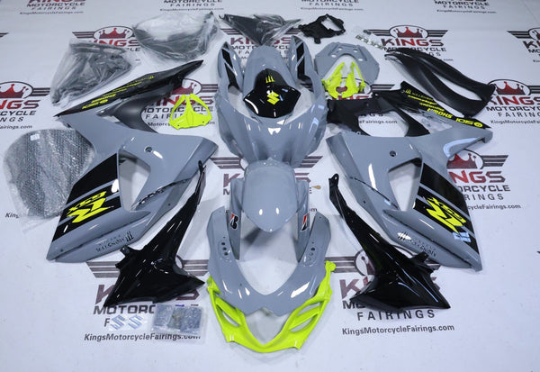 Suzuki GSX-R1000 Fairings (2009-2016) Nardo Gray, Black, Neon Yellow from KingsMotorcycleFairings.com