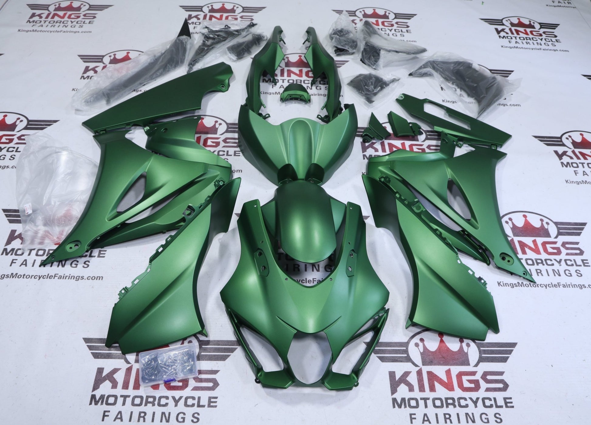 Suzuki GSX-R1000 Fairings (2017-2025) Matte Army Green from KingsMotorcycleFairings.com