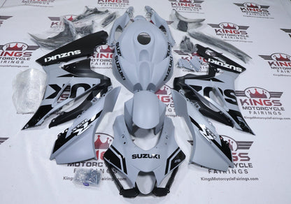 Suzuki GSX-R1000 Fairings (2017-2025) Matte Gray, Black, White at KingsMotorcycleFairings.com